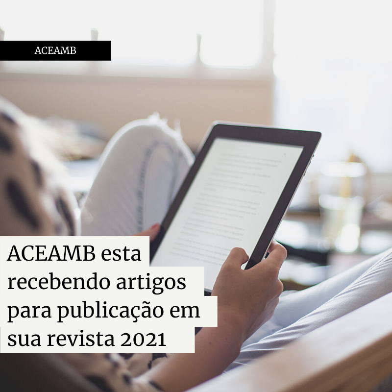 ACEAMB esta recebendo artigos para publicação em sua revista 2021